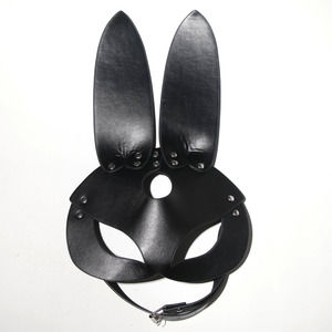 VEGAN LEATHER BUNNY MASK